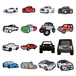 Cartoon Cars Shoe Charms For Kids Boys Silicone Truck Car Shoe Accessories For Clog Decoration Shoes Pins For Christmas Birthday