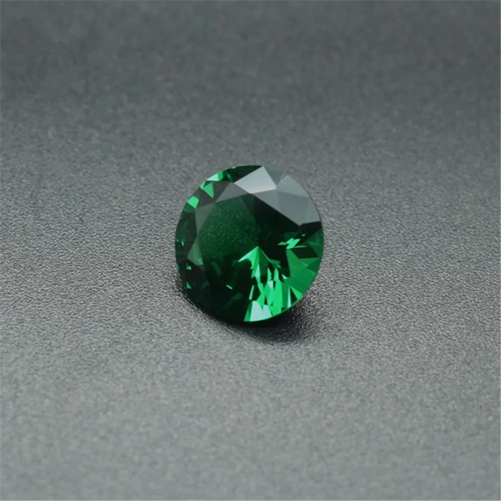 Joanlyn Emerald Round Faceted Gemstone Brilliant Cut Rich Green Emerald Gem Multiple Sizes to Choose C05E