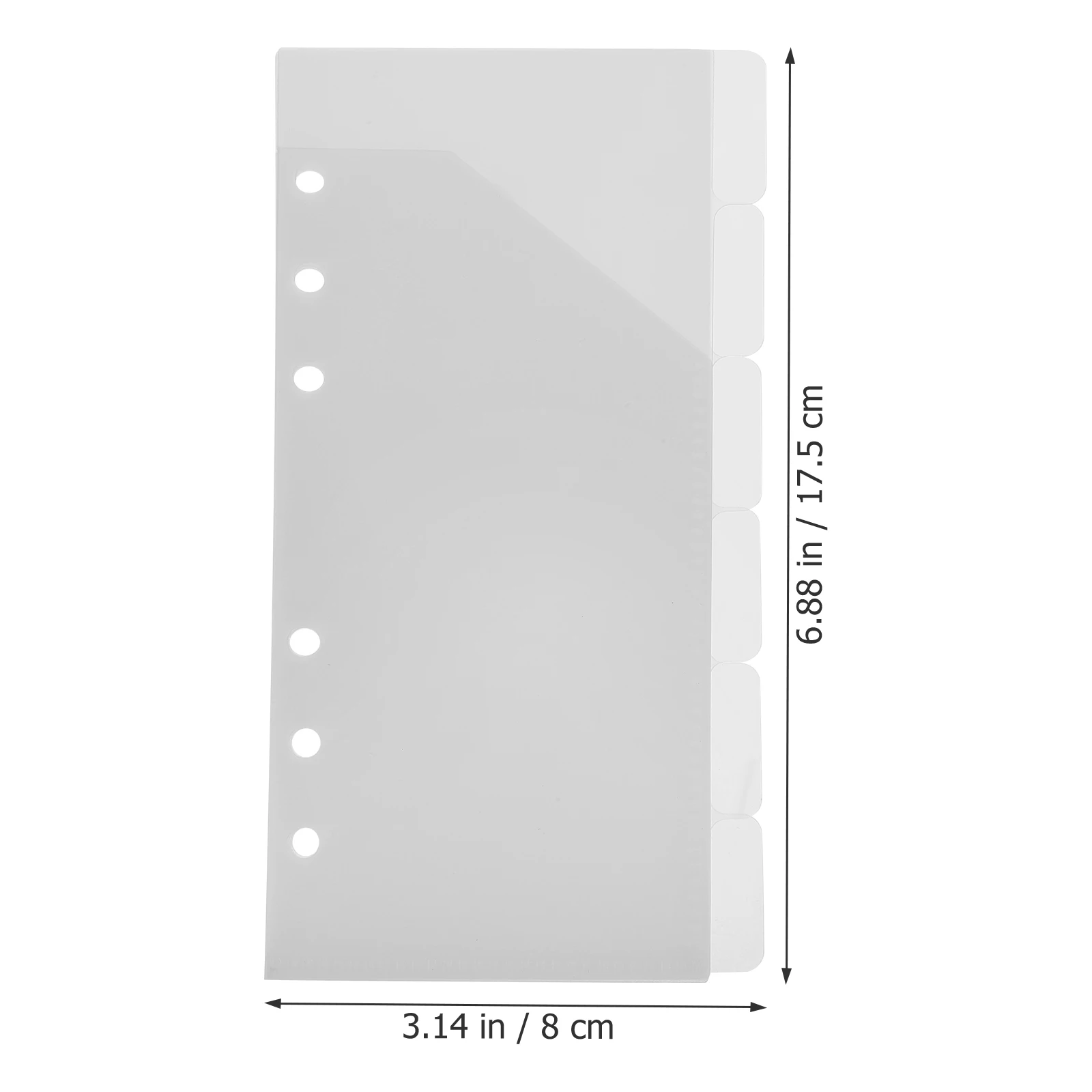 

Binder Pocket Plastic Folder Document Filing Bag 6 Ring Divider Organizer Business Card Pouch Loose Leaf Refill Storage Bag