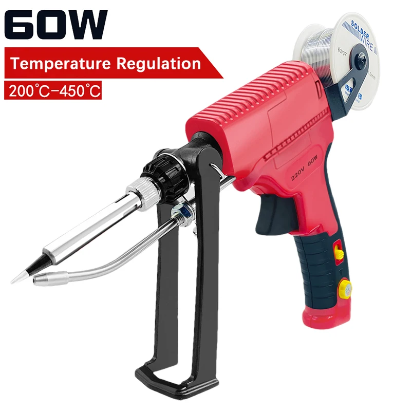 

220V 60W Electric Soldering Iron Gun Manual Tin-feeding Welding Solder Repair Gun Comes With 50G Lead-free Tin Welding Machine