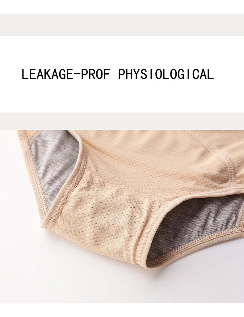 Leak Proof Menstrual Panties Underwear Period Physiological Pants Women Waterproof Briefs Plus Size L-8XL Female Lingerie - Image 6