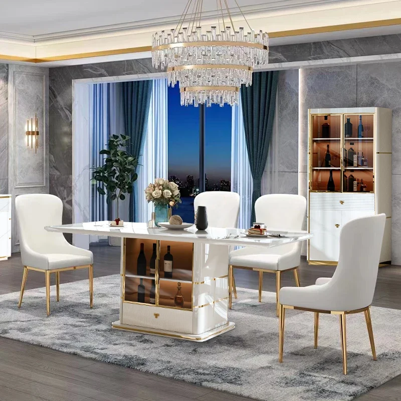 

# Современный белый стеклянный винный шкаф, бар, мебель для гостиной, стеллаж для хранения, роскошный деревянный бытовой винный шкаф # *