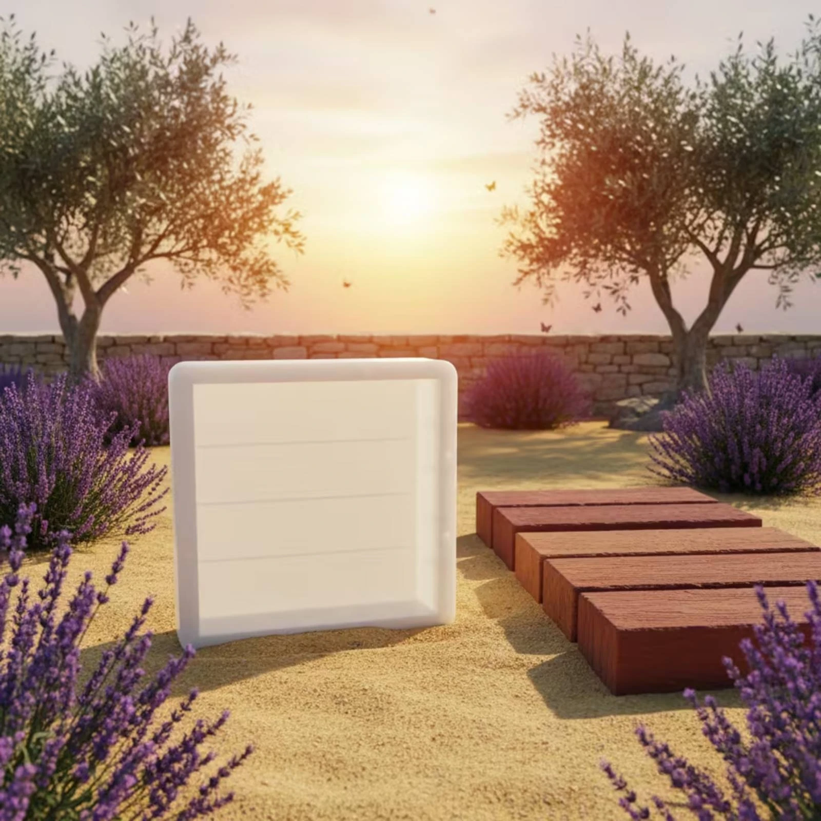 Wood Grain Concrete Mold Square Paver Mold with Wood Texture Molds Diy Reusable for Diyers, Garden Path, Patio