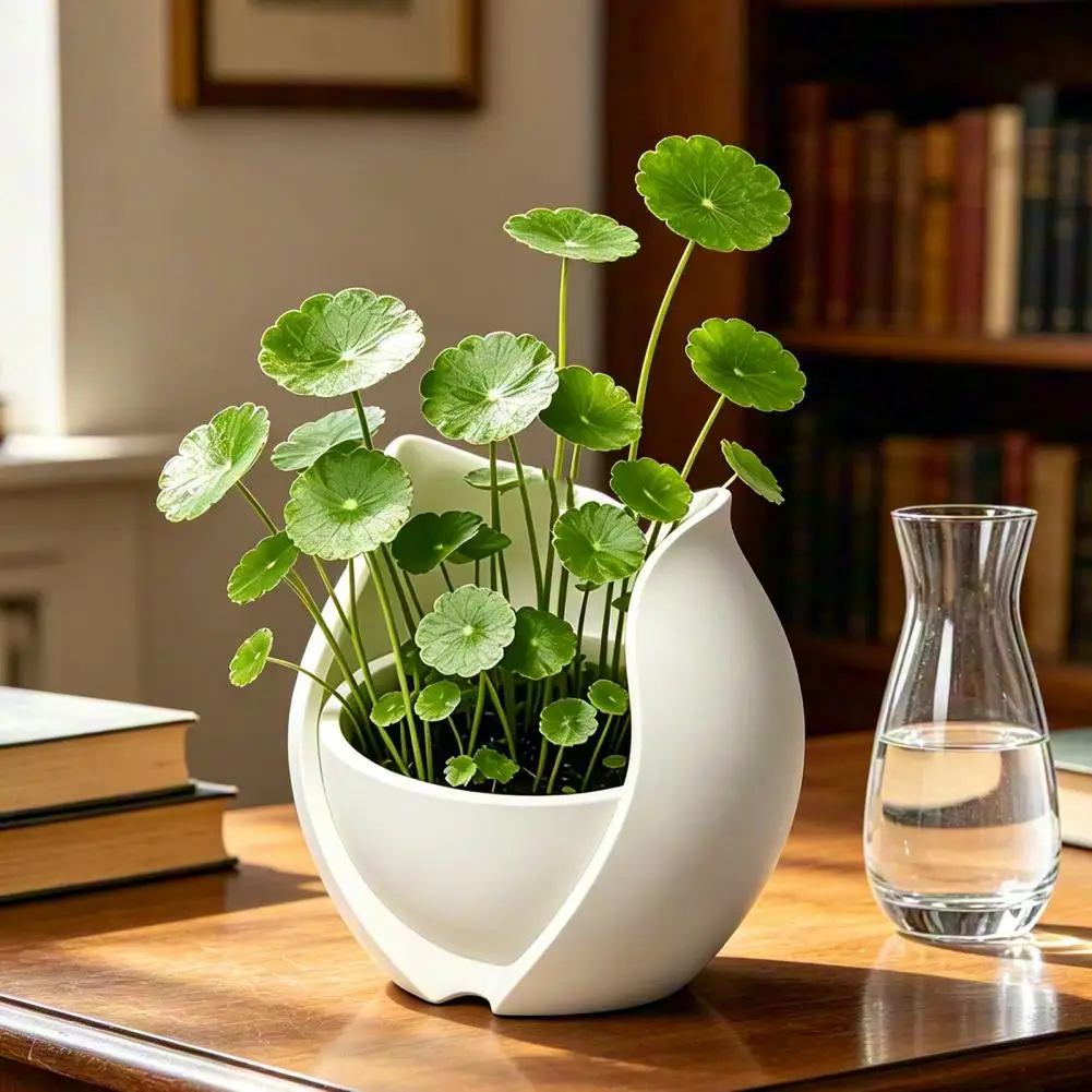 Tulip Flower Shape Planter 3D Printed Decorative Flower Pot Modern Minimalist Container for Home Office Desk Decor