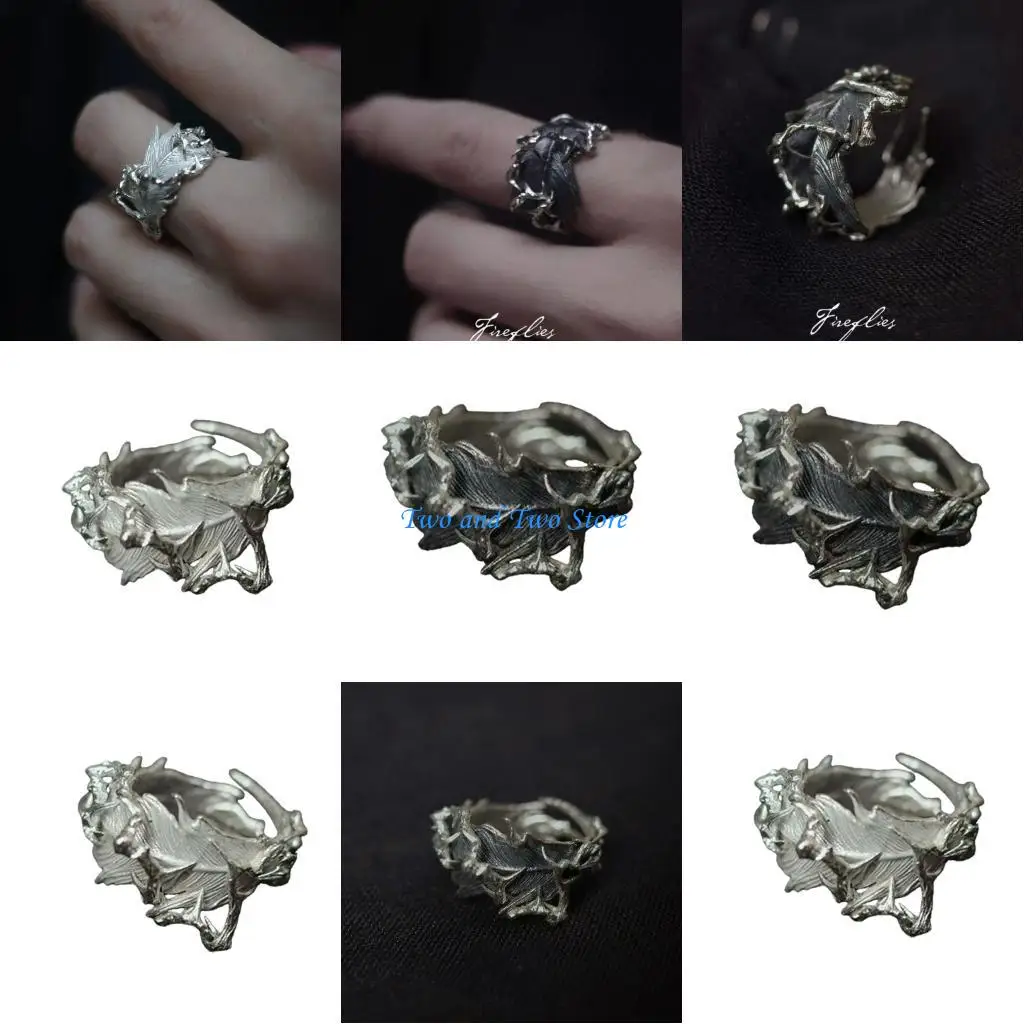 

HX6F Adjustable Thorn Ring Hypoallergenically Alloy Jewelry Finger Accessories Gift for Women and Men