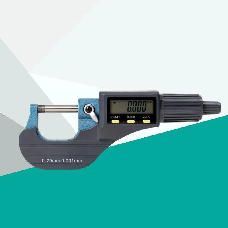 Digital display outer diameter micrometer high precision 0.001 digital display 0-25mm spiral micrometer number