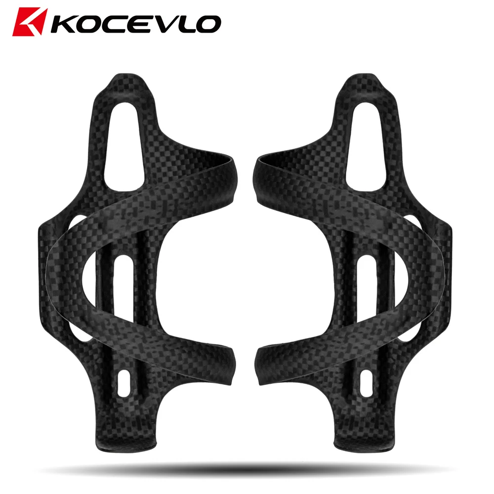 KOCEVLO Carbon Side Load Bicycle Water Bottle Cage Mountain Road Bike Water Bottle Holder, 3K Matte Black, Weight (22±2g)