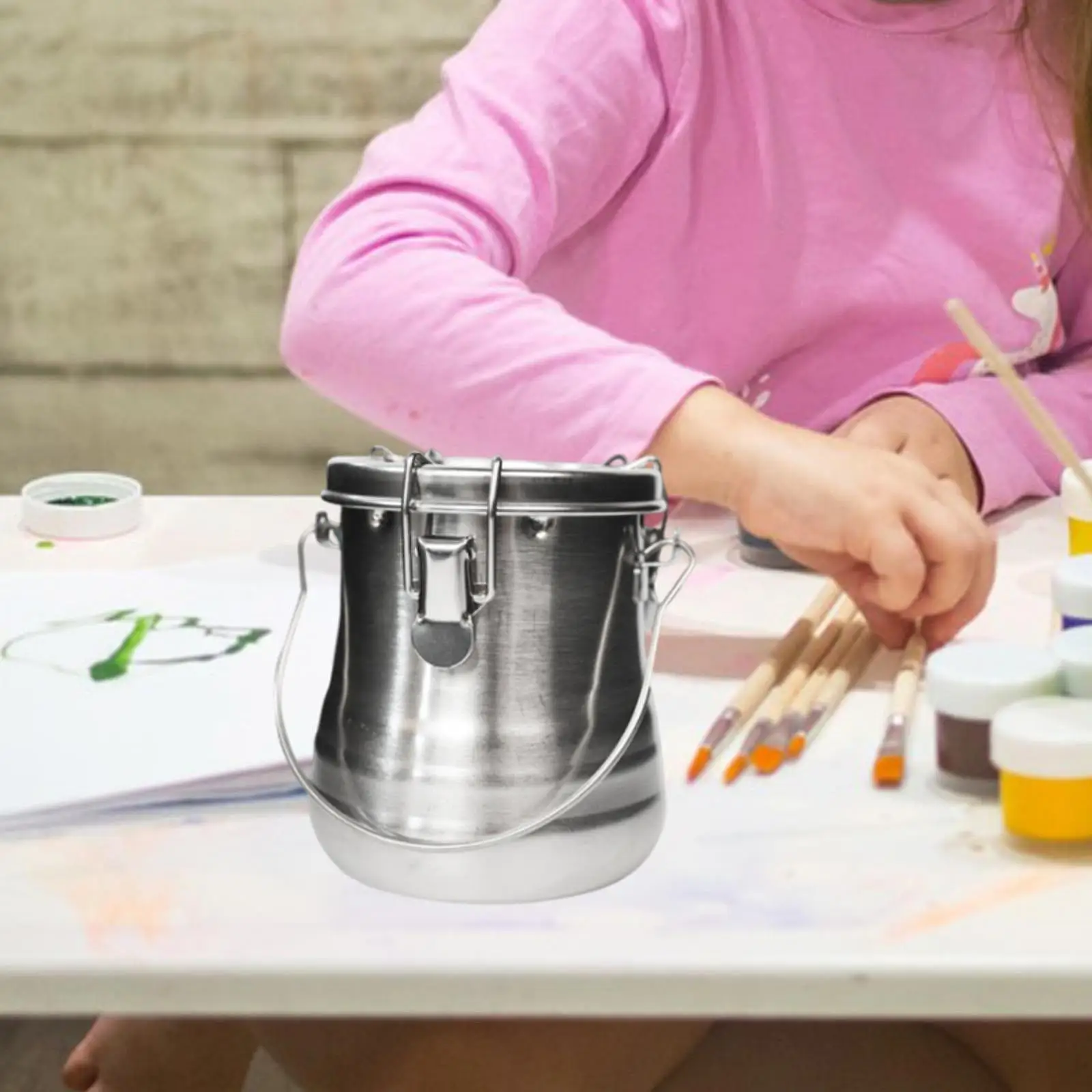 غسالة فرشاة الطلاء، غسالة فرشاة الرسم صغيرة مع شاشة فلتر قابلة للإزالة، دلو غسيل فرشاة الطلاء للرسم الزيتي