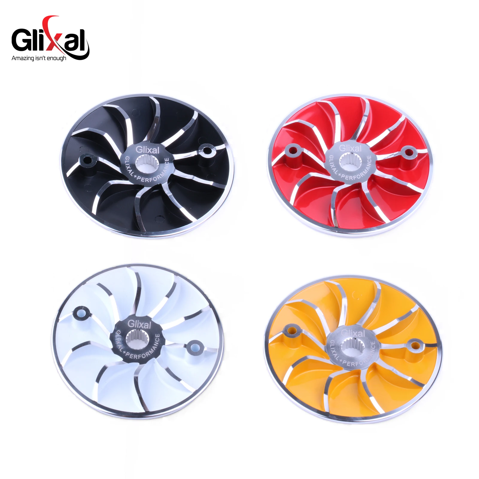 Glixal GY6 125 150cc Racing Leggero Variatore Drive Face Fan per 152QMI 157QMJ Motore Scooter Ciclomotore ATV Go-kart Quad