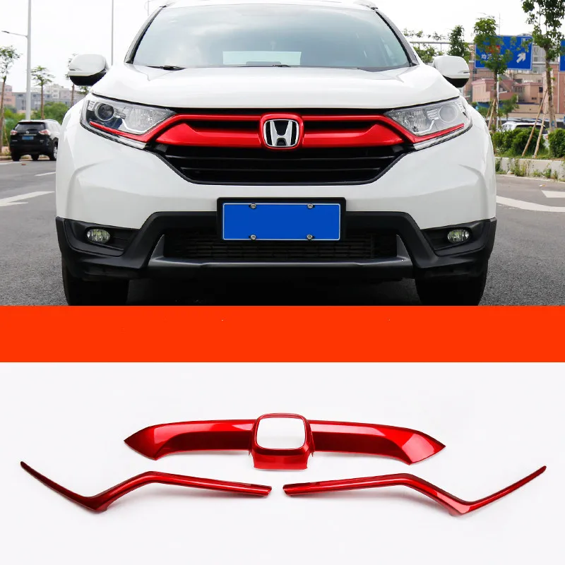 

Front Middle Grille Covers for Honda CRV CR-V 2017 2018 2019 2020 Car Mark Logo Center Grid Racing Grills Accessories Decoration