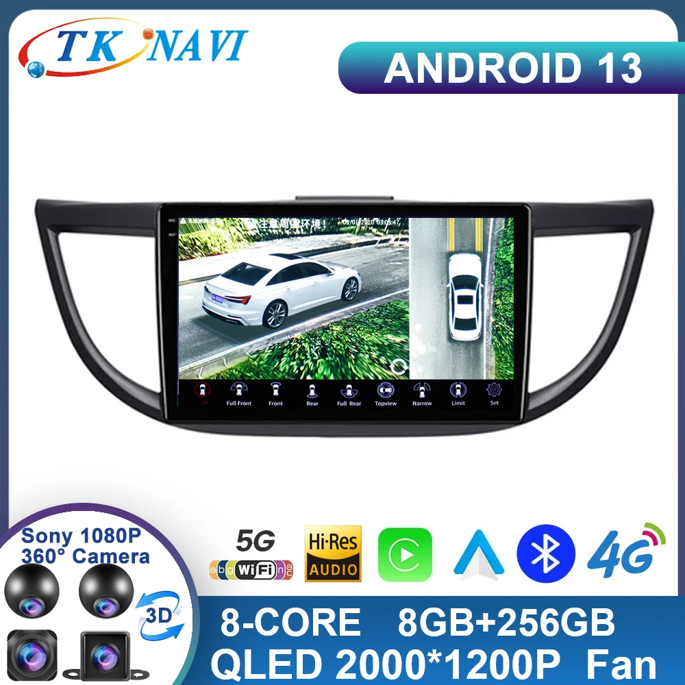 

Android 13 For Honda CRV CR-V 4 RM RE 2012-2016 Car Radio Multimedia Video Player 2din WIFI 4G Carplay GPS Navigaion Head Unit