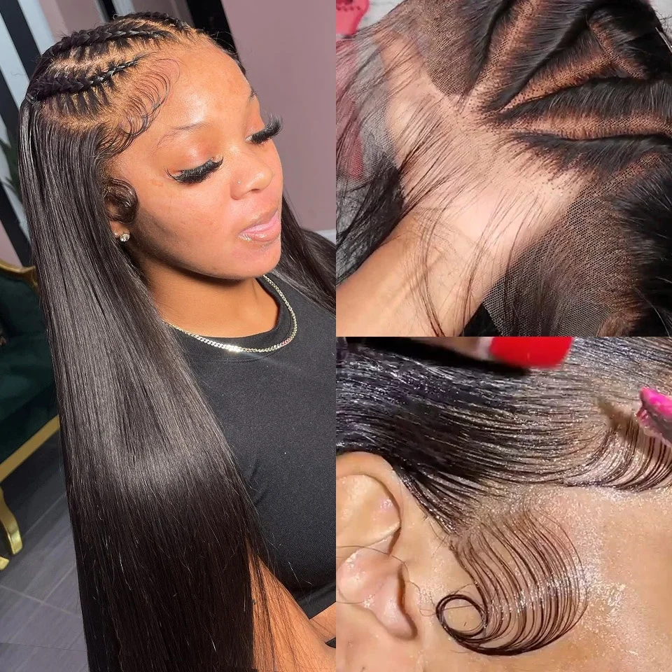 Hd عذراء الشعر خصلات الشعر المستعار الإنسان 100% الخام الفيتنامية سوبر مزدوجة تعادل 13x6 شعر مستعار الدانتيل العظام مستقيم 13x4 الدانتيل الجبهة باروكة من شعر طبيعي