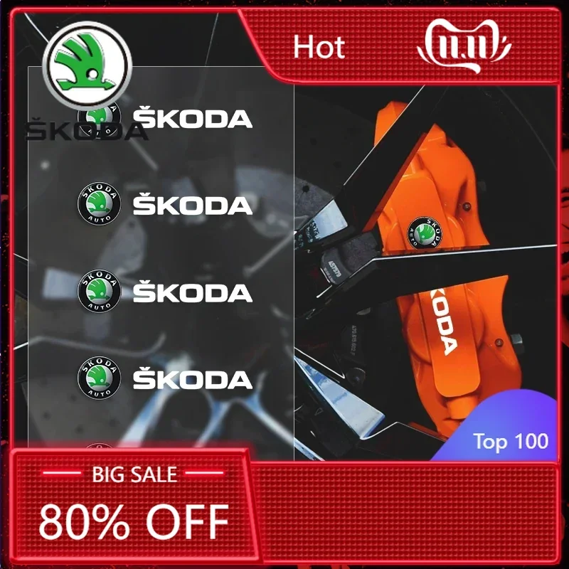 

Новые наклейки на тормозные суппорты для автомобилей 2025 года, персонализированные наклейки на суппорты, модифицированные наклейки для Skoda Fabia, Kamiq, Rapid, Kodiaq, Octavia