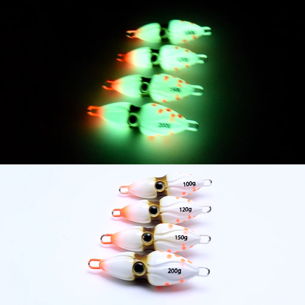 1 iron plate lead fish night light fake bait boat fishing for Tianya bait sea fishing boat fishing for biomimetic bait