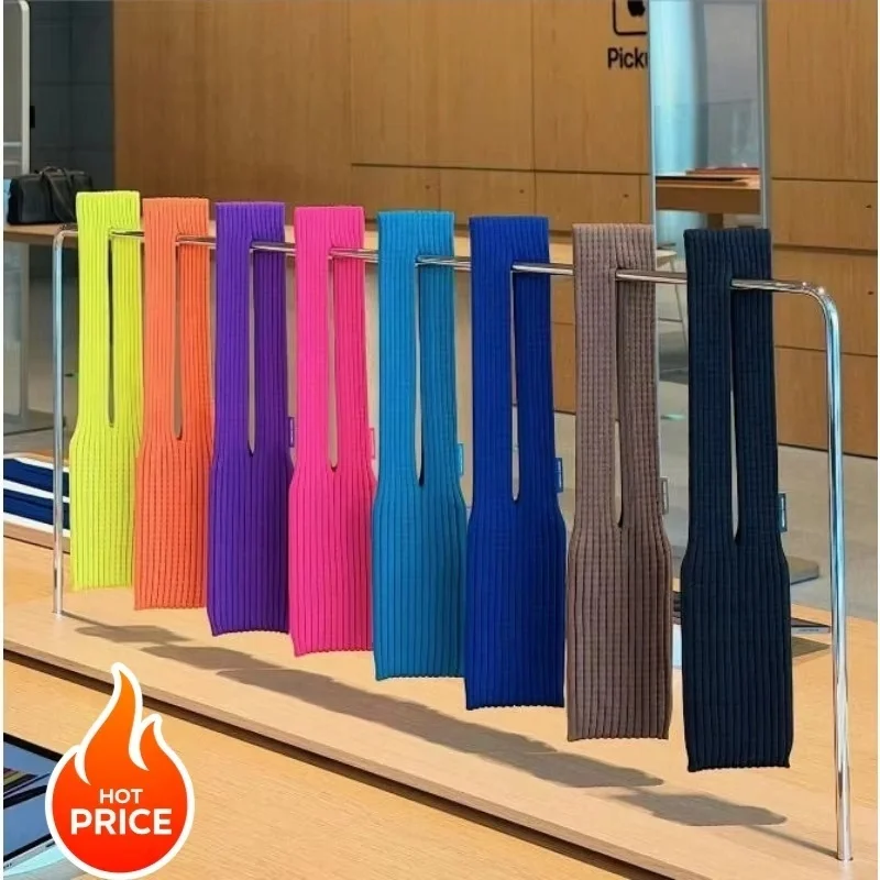 Bolsa de armazenamento de telefone, estilo cachecol pendurado no pescoço mini bolsa de celular, bolsa de ombro crossbody de malha feminina, bolsa de cintura leve masculina