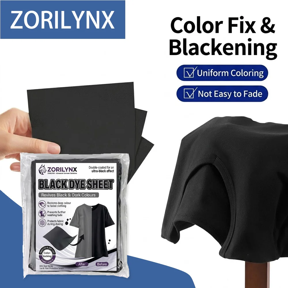 10/15/30 Sheets Black Dye Sheet Clothing Restorer Anti Fade Laundry Paper Washing Machine Color Catcher Dark Fabric Enhancer
