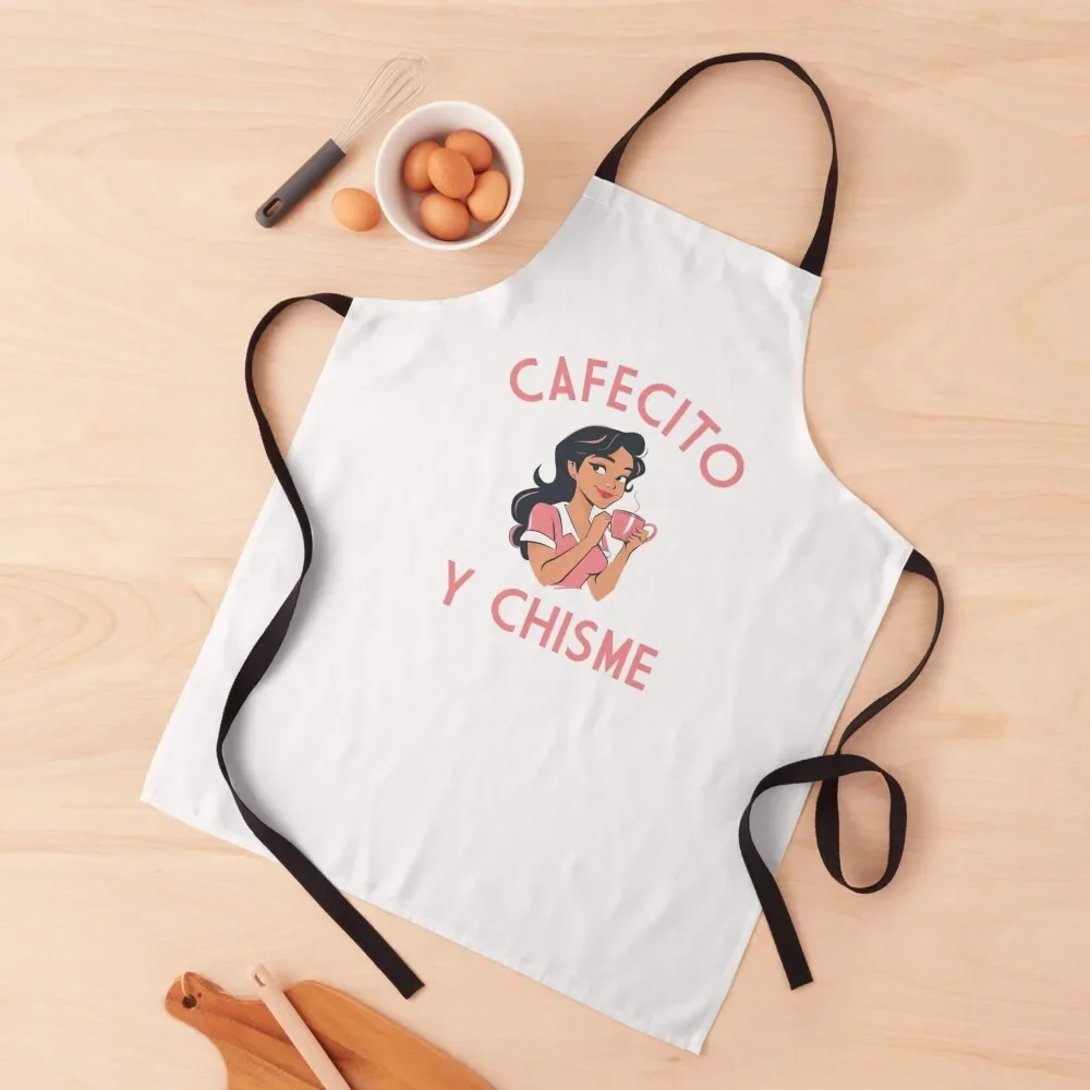 

Cafecito y Chisme Apron Home and kitchen products Custom Apron