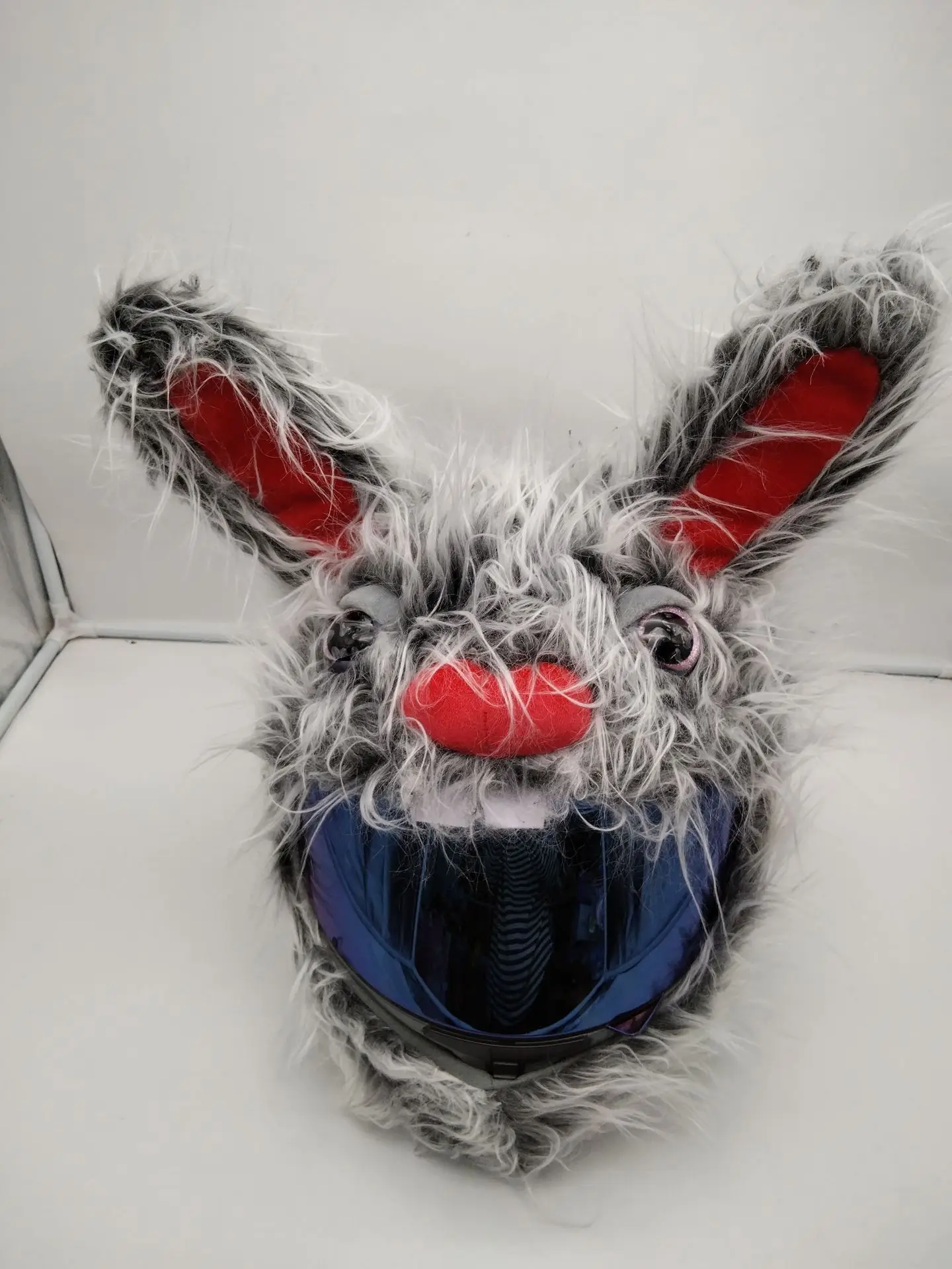 Halloween Bunny Plush Motorcycle Helmet Cover Cartoon Helmet Accessories Hat Fried Street Cover Horror Trend 2026