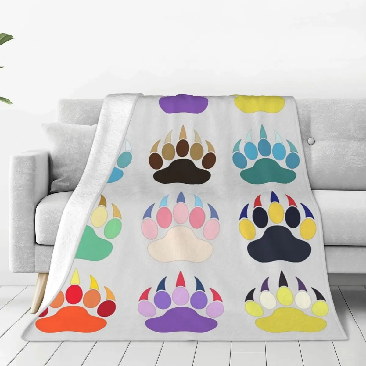 

Evolution Paws Blankets Fleece Super Soft Sofa Throw Blankets For Home Bedroom Travel Throws Bedspread Quilt