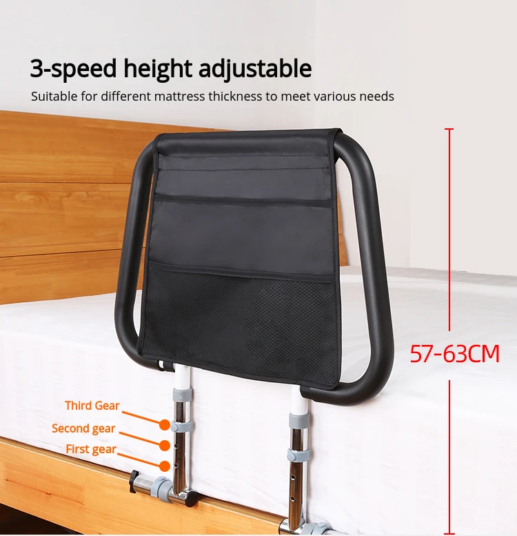 المنزل الكبار الصلب السرير مساعدة السكك الحديدية مقبض السرير انتزاع السكك الحديدية مع حبل المسنين المساعدة #6