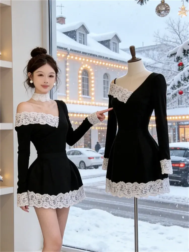 

Комплект Hebe Sle Faion: женский черный топ и юбка, костюм из двух предметов, новинка весны, универсальный комплект с длинной юбкой и футболкой с длинным рукавом