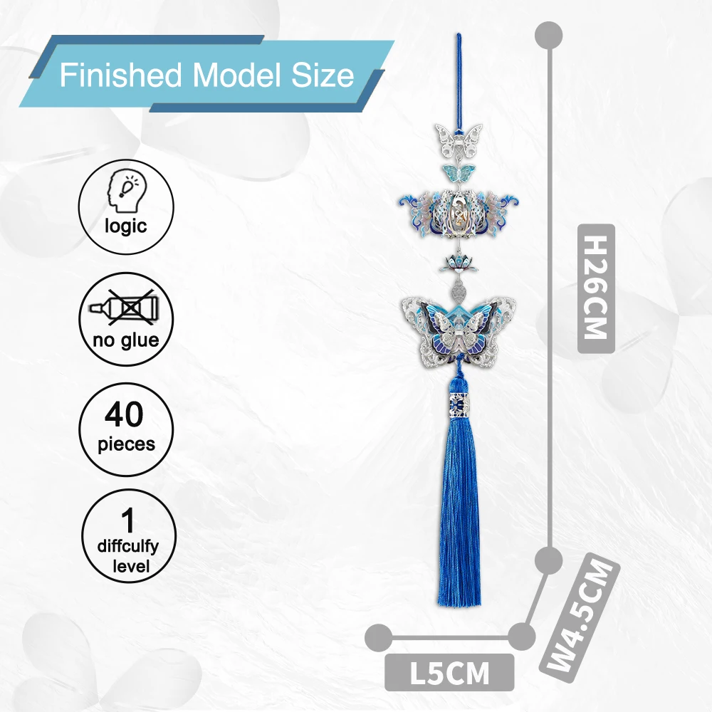 Piececool Model Building Kits Vintage Tassels Pendant Puzzle 3D Metal Jigsaw DIY Set for Home Decoration Christmas Gifts