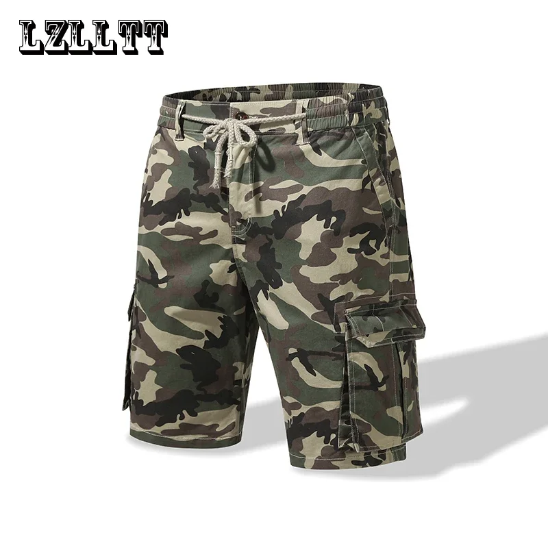 

Новые летние мужские хлопковые камуфляжные шорты-карго, мужская одежда, повседневные бриджи-бермуды, пляжные шорты для бега, мужские шорты, хит продаж, дропшиппинг