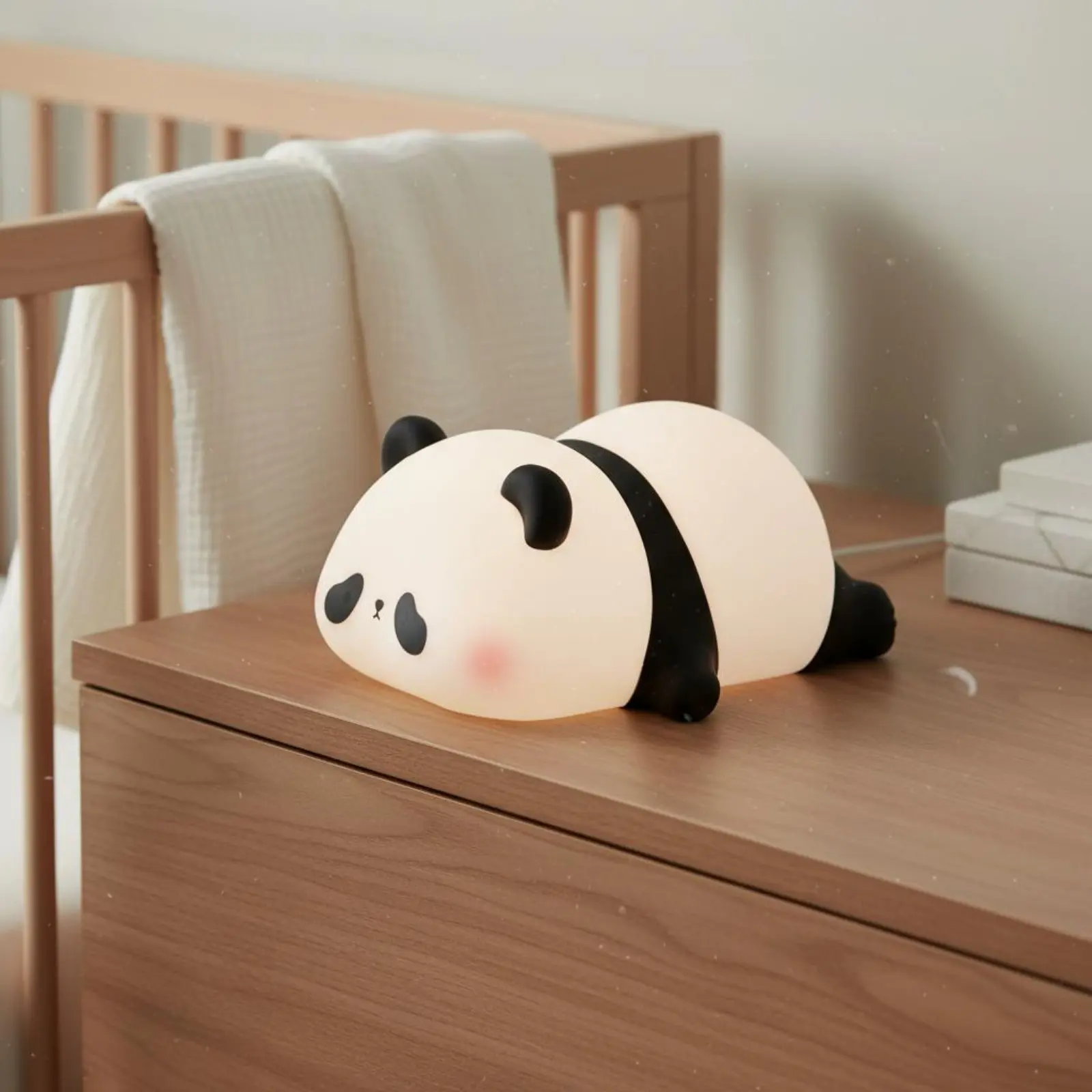 

Cute Panda Night Light Portable Panda Silicone Lamp Silicone Night Light Timed Auto-Shut down Indoor Lighting Eye-Friendly