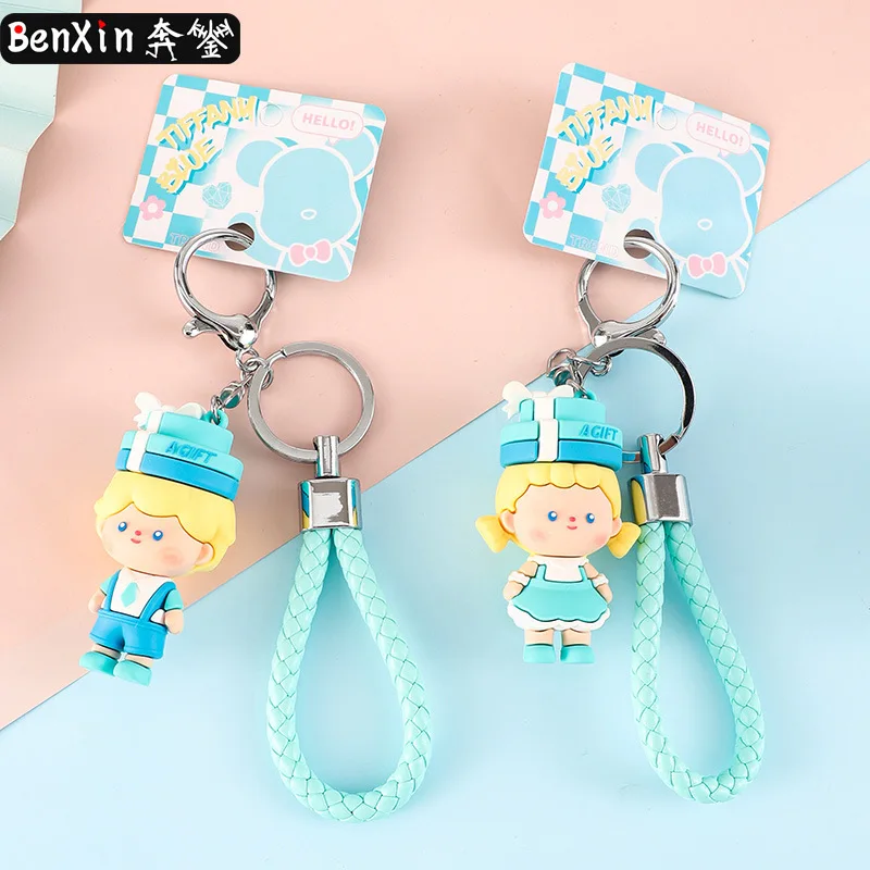 미니소 귀여운 커플 인형, 열쇠고리, 펜던트, 절묘한 커플 책가방, 걸이 장식 및 선물