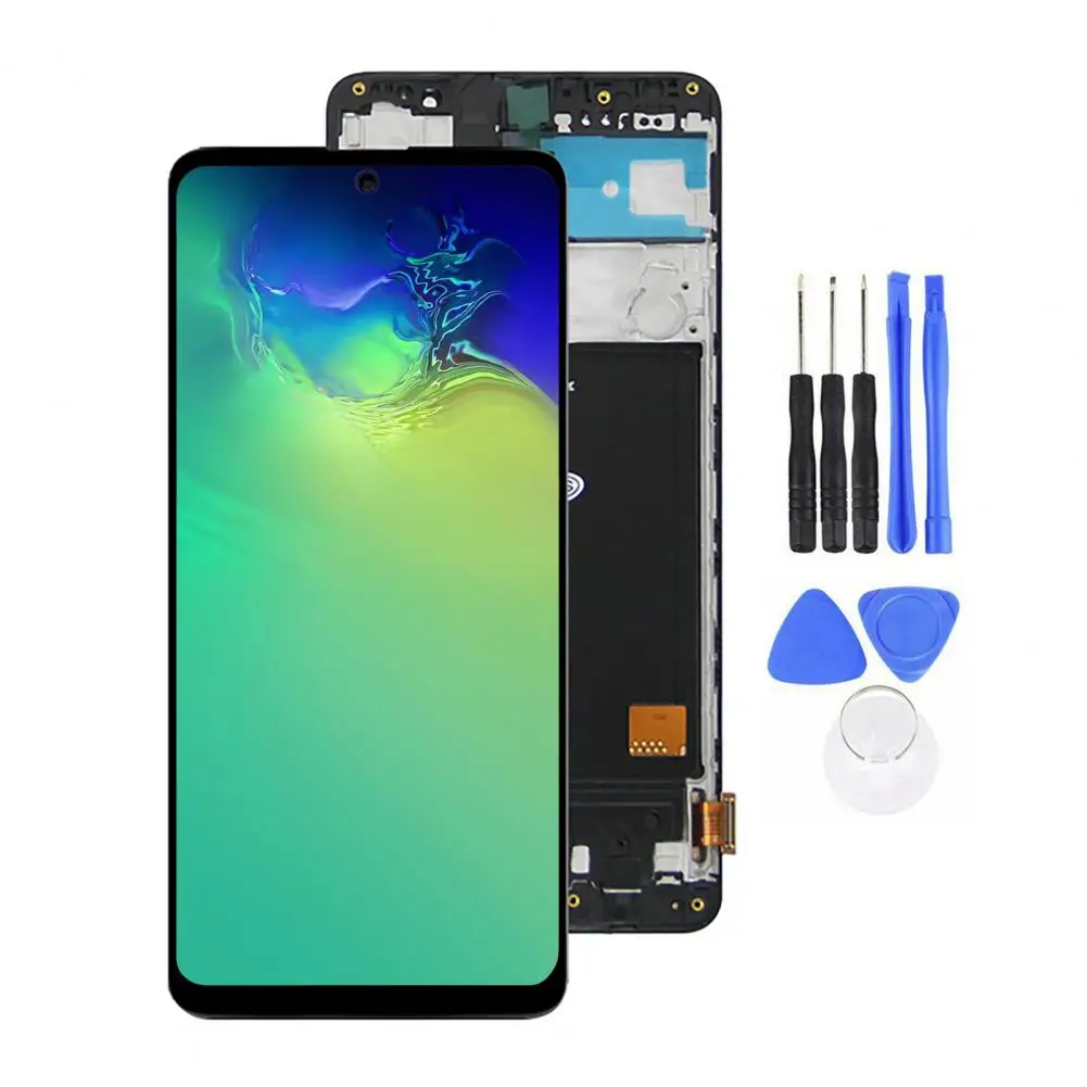 

LCD Screen High Sensitivity Original Super AMOLED LCD Display Touch Screen Digitizer Replacement for Galaxy A51 A515