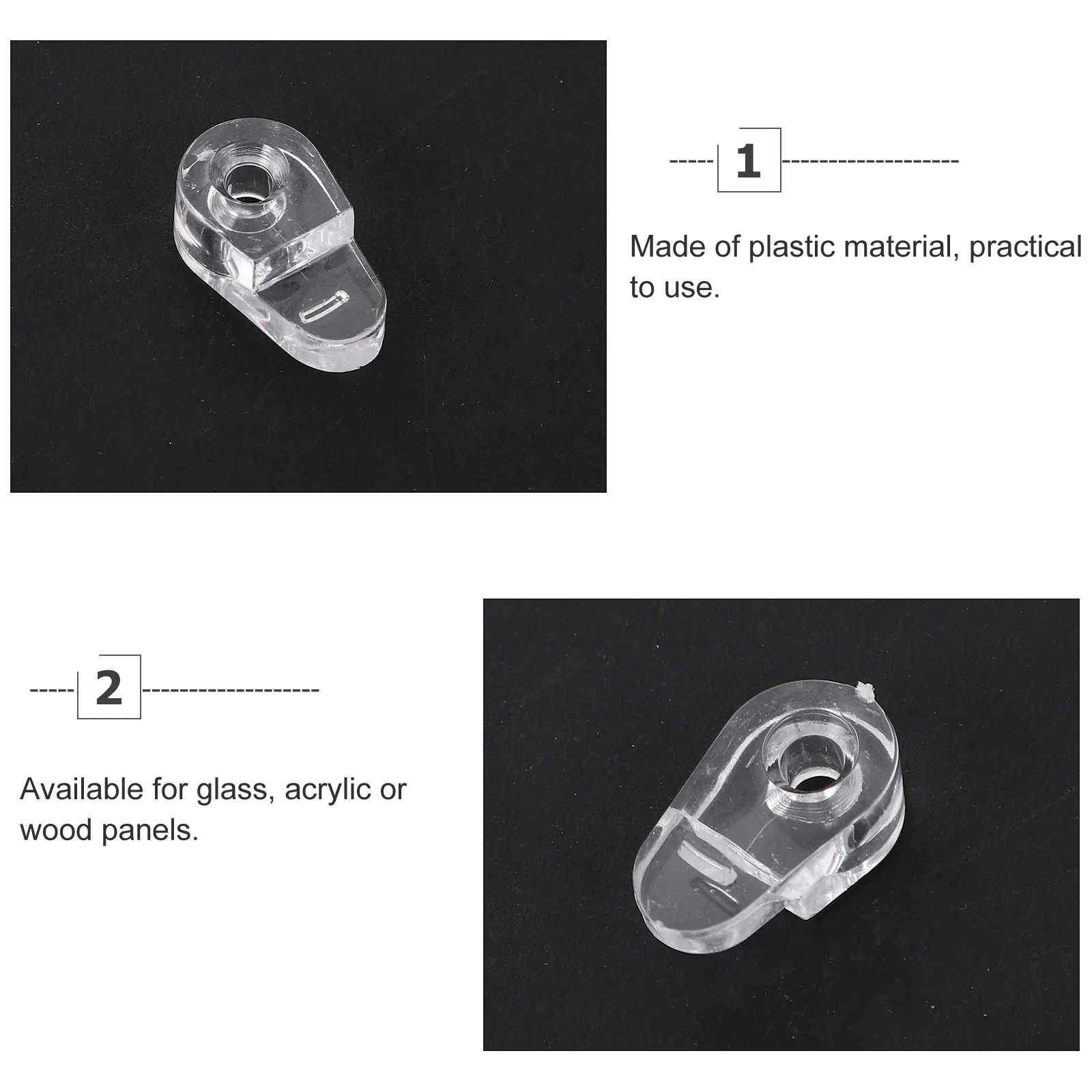 ミラー用ガラスクリップ 20個 頑丈なミラーホルダークリップ ガラス、アクリル、木製パネルに対応 固定用ファスナー