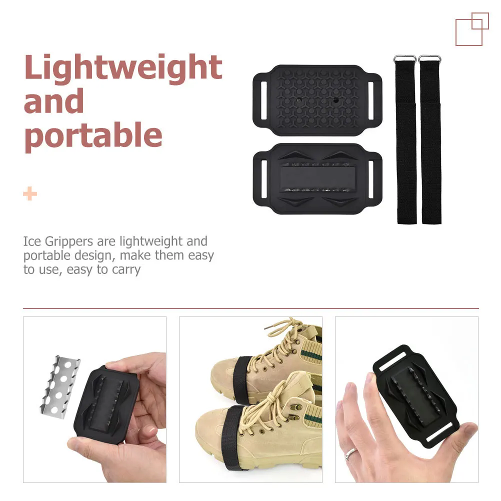 

Anti-slip Crampons Ice Shoes Grippers Women Boot Snow Grips for Boots Walking Covers. Spikes Clips