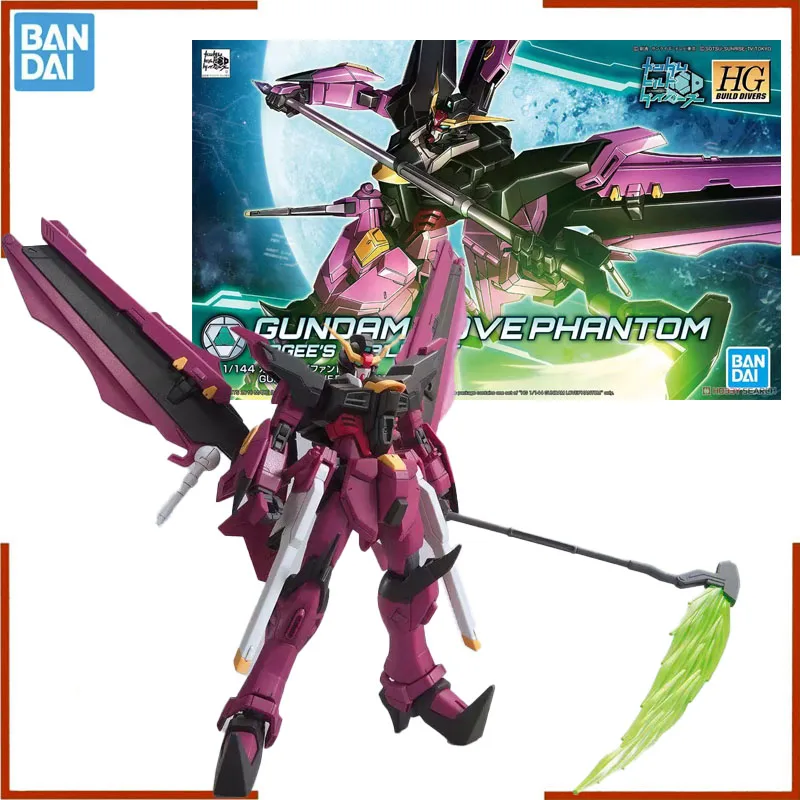 Bandai HGBD Gundam Model Kit Anime Figure 1/144 Gundam Love Phantom Genuine Action Toys Figure for Children Boys Kids Gift