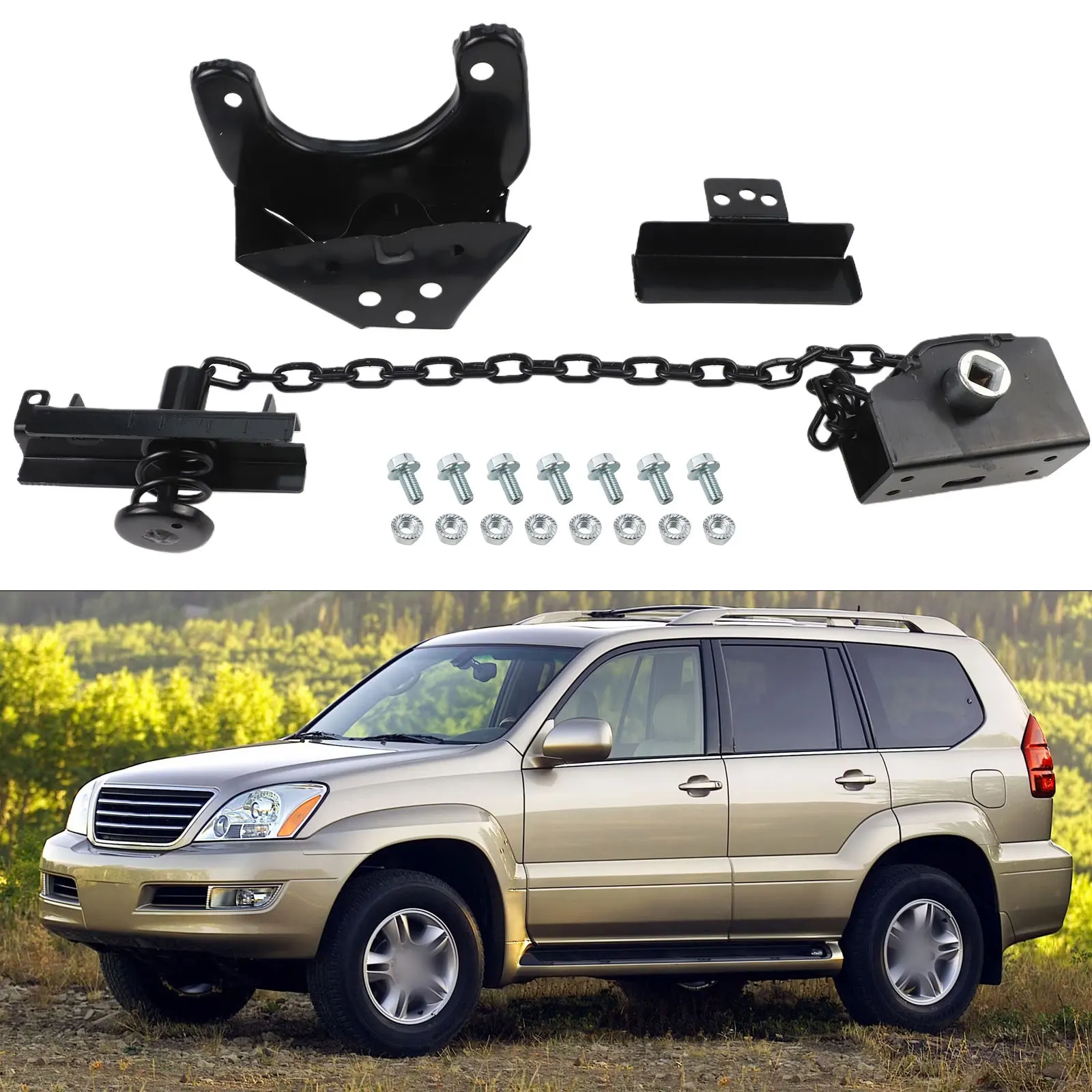 

Автомобильный держатель запасного колеса 51900-60280 Металл Для Toyota Для 4Runner Для Lexus Для GX470 2003-2009 Шарнир запасного колеса Черный