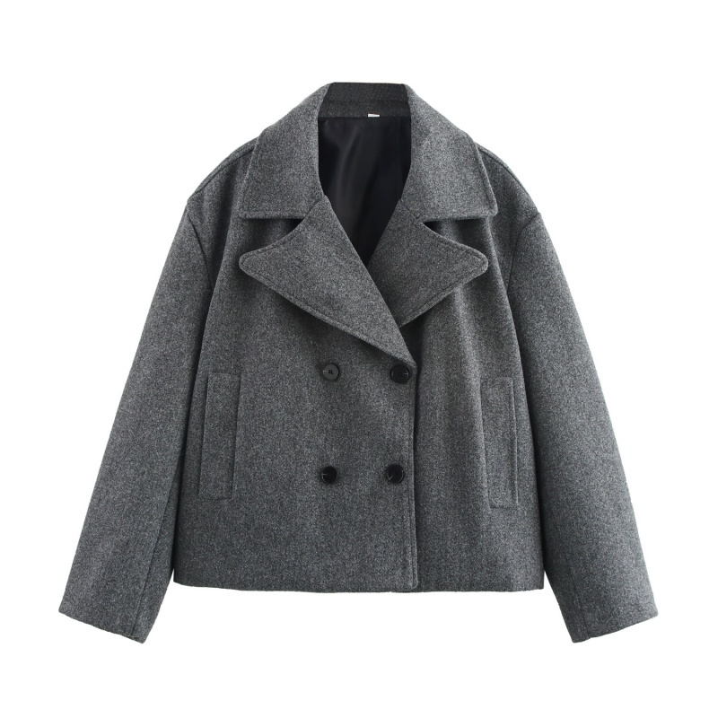  Women's Spring Autumn Casual Lapel Short Coat, Lightweight and Loose Fit, Versatile for Daily Outings and Commute 