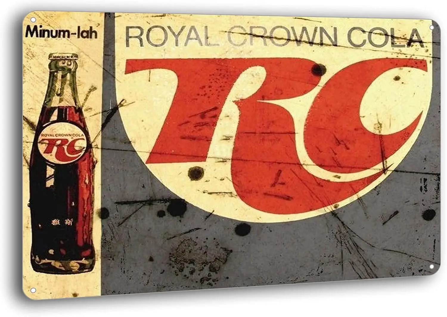 Metal Tin Signs Royal Crown RC Cola Soda Pop Ad Vintage Retro Store Wall Decor 