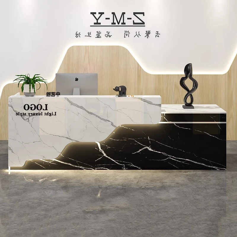 

Unique Design Storage Reception Desk Premium Beauty Style Reception Desks Classic Versatile Recepcion Mstrador Office Furniture