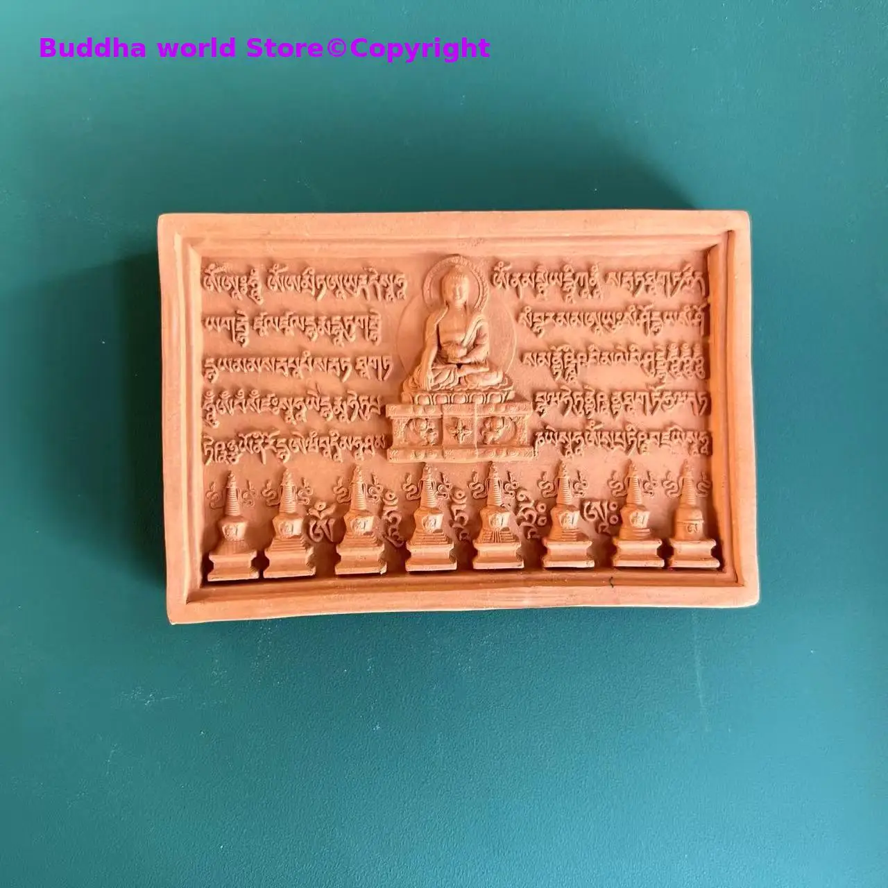 Exclusive handmade Holy clay Sakya buddha pagoda stupa Dharani Scriptures sat-chaya tsha-tsha Buddhist temple lama monk worship