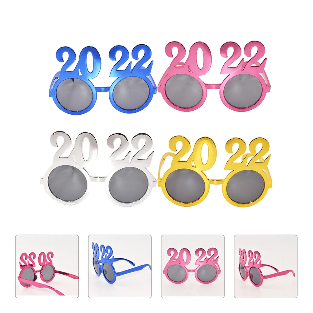 

4 Pcs Decorative Glasses Suitable Funny Spectacles Props Novelty Sunglasses Party Photo Celebration