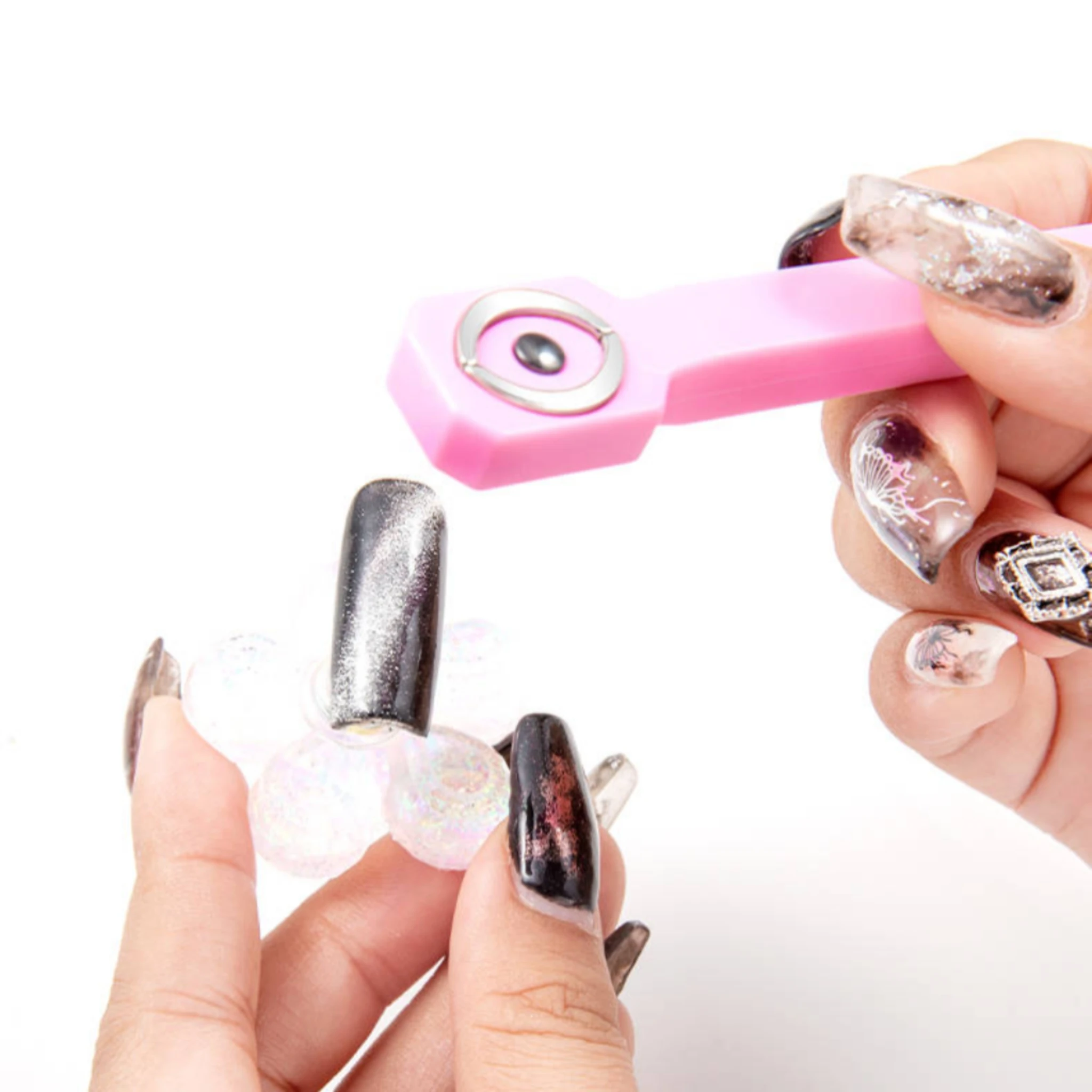 

3 IN 1 Multi-function Cat Eye Nail Magnetic Stick Double-end Magnet Board For Cat Eye UV Gel Shiny Nail Art manicure Tool