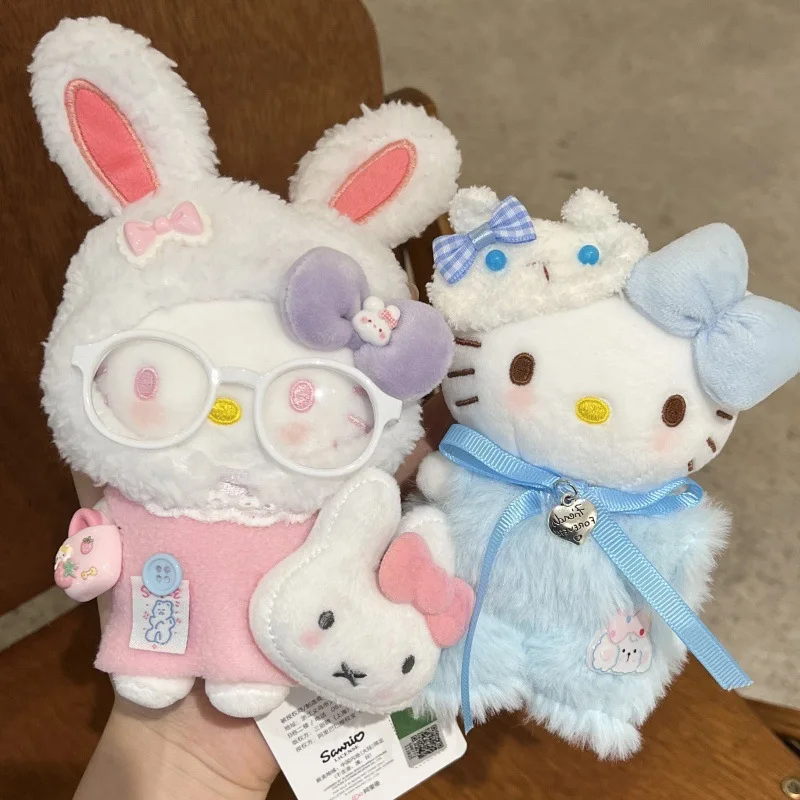 جديد رقيق ودافئ مرحبا كيتي المفاتيح عيد الميلاد متماسكة قبعة زي دمية حقيبة ملحق المشجعين الاطفال هدية #2