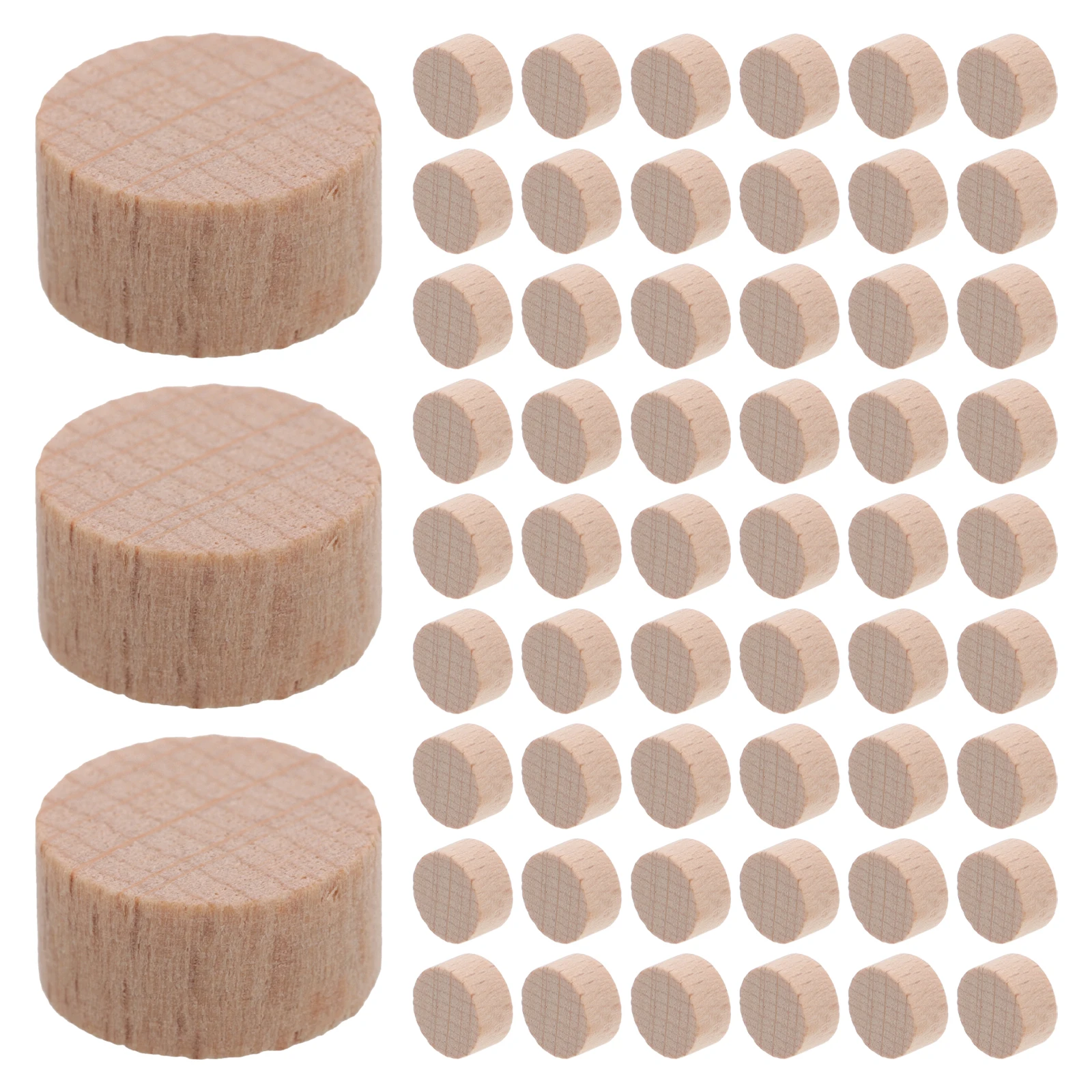 

200pcs Beech Round Slices Natural Unfinished Wooden Crafts Circles For Diy Wood Burning Painting Projects Small Craft Rounds