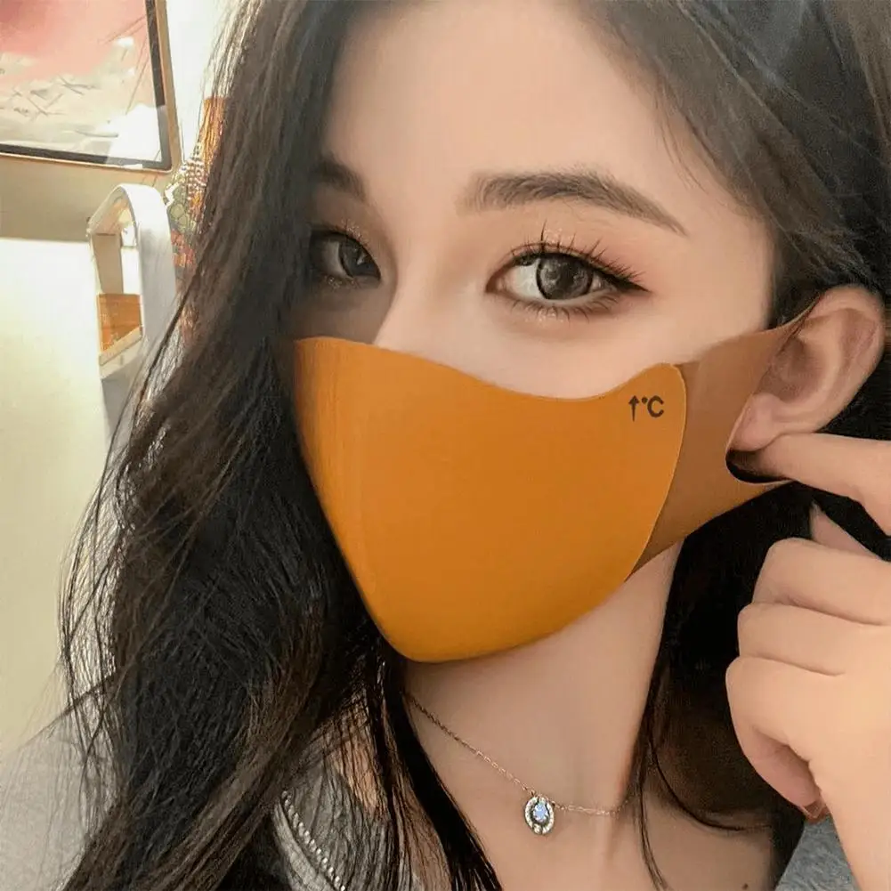 Thickened Autumn Winter Sun Protection Warmth Mask No trace Eye Corner Protection Solid Color Windproof Face Mask