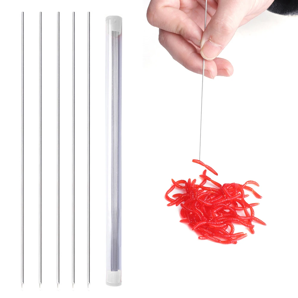 5 قطعة ربط دودة الأرض إبرة دودة الطعوم إبرة الفولاذ المقاوم للصدأ الصيد تزوير إبرة الصيد الطعوم أداة لصيد سمك الشبوط