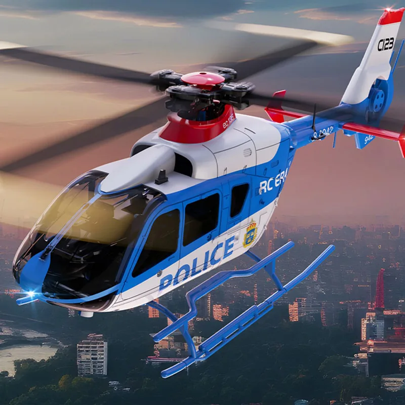 E135 helicóptero de controle remoto modelo de aeronave simulada 3 engrenagens dupla sem escova acionamento direto avião rc de seis canais brinquedo ao ar livre