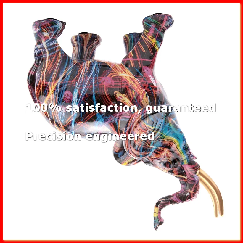 Sculpture d'éléphant graffiti style nordique, figurine d'art colorée, statue d'éléphant en résine, décoration animale C-A79M