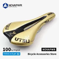 Bicycle Saddle Leather Carbon Fiber MTB Road Bike Gel Seat Comfortable Cycling Accessories