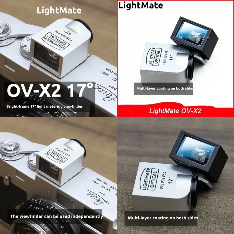 Brand For LightMate OV-X2 External Optical Viewfinder Multi Focal Length Compatible with Film Digital Cameras Aluminum Alloy