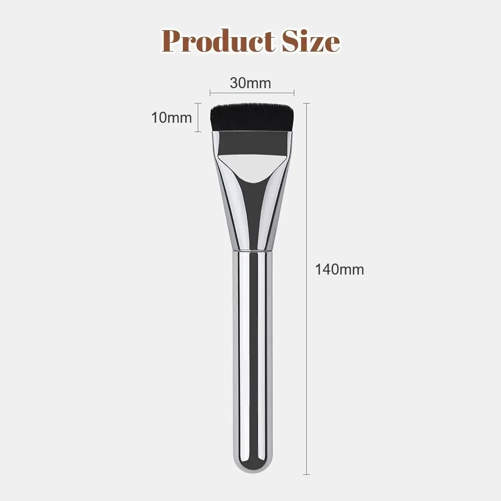 Ultra Thin Foundation Brush and Thin Face Contour Brush Flat Contour Brush Blending Soft Portable Foundation Cream Makeup Brushe