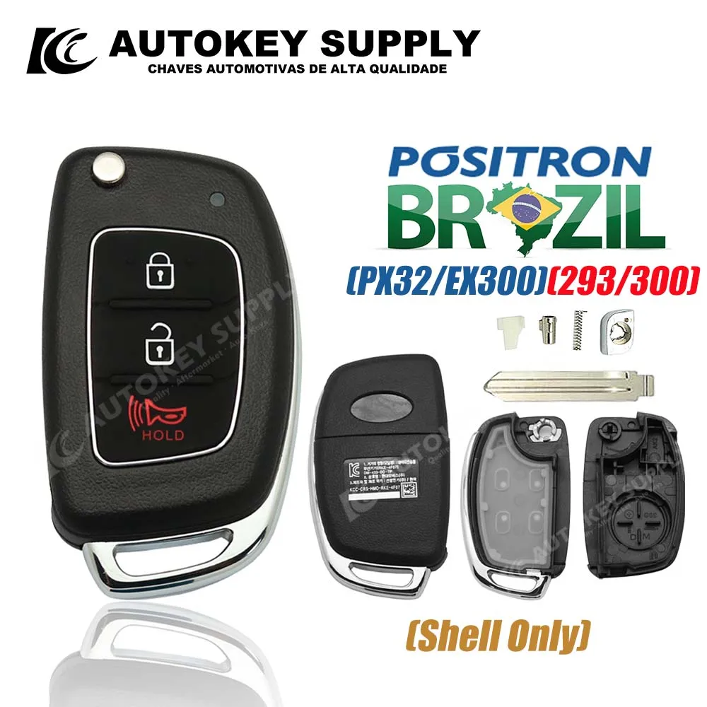 Autokeysupply AKBPCP110AT Remote Key Alarm System, - Double Program PX32 EX300 330 360 For Brazil Positron